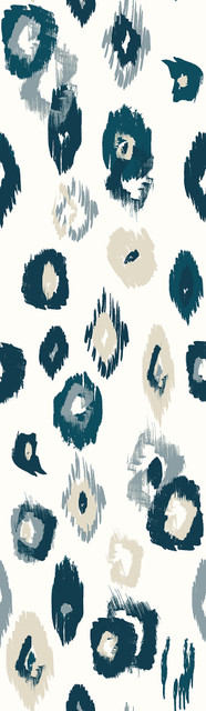 Amara White Animal Ikat Wallpaper by ohpopsi Designer Wild Covers about 54.2 square feet 19.7-in by 33-ft long roll Unpasted 67.7 - Swanky Fabrics - Amara White Animal Ikat Wallpaper by ohpopsi Designer Wild Covers about 54.2 square feet 19.7-in by 33-ft long roll Unpasted 67.7 - Swanky Fabrics -