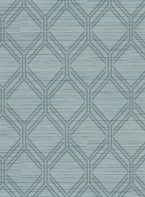 Vaughan Teal Geometric Wallpaper by Warner Designer Warner Basics V Covers about 60.8 square feet 27-in by 27-ft long roll Unpasted 9 - Swanky Fabrics - Vaughan Teal Geometric Wallpaper by Warner Designer Warner Basics V Covers about 60.8 square feet 27-in by 27-ft long roll Unpasted 9 - Swanky Fabrics -