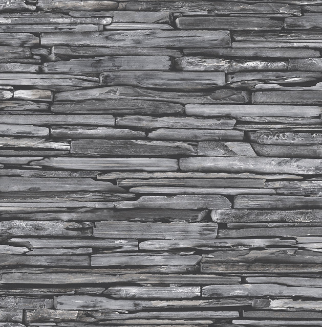 McGuire Grey Stacked Slate Wallpaper by A-Street Prints Designer Trilogy Covers about 56.4 square feet 20.5-in by 33-ft long roll Unpasted 10.5 - Swanky Fabrics - McGuire Grey Stacked Slate Wallpaper by A-Street Prints Designer Trilogy Covers about 56.4 square feet 20.5-in by 33-ft long roll Unpasted 10.5 - Swanky Fabrics -