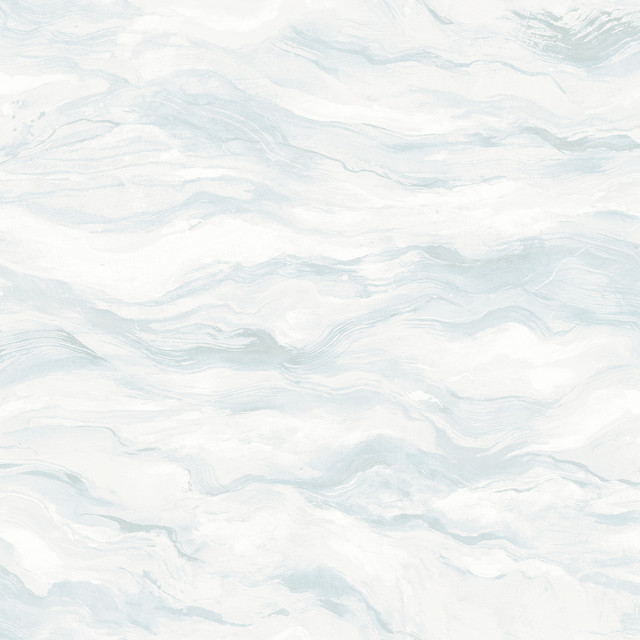 Cirrus Blue Wave Wallpaper by Chesapeake Designer Thoreau Covers about 56.4 square feet 20.5-in by 33-ft long roll Prepasted 20.5 - Swanky Fabrics - Cirrus Blue Wave Wallpaper by Chesapeake Designer Thoreau Covers about 56.4 square feet 20.5-in by 33-ft long roll Prepasted 20.5 - Swanky Fabrics -