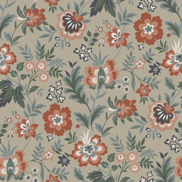 Athena Beige Floral Wallpaper by A-Street Prints Designer Spring Covers about 56.4 square feet 20.5-in by 33-ft long roll Unpasted 20.9 - Swanky Fabrics - Athena Beige Floral Wallpaper by A-Street Prints Designer Spring Covers about 56.4 square feet 20.5-in by 33-ft long roll Unpasted 20.9 - Swanky Fabrics -