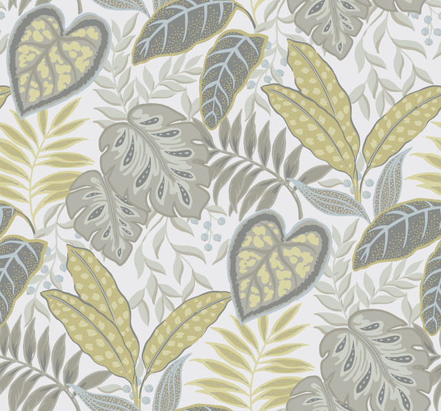Citrine Jasmine Wallpaper by A-Street Prints Designer Signature by Sarah Richardson Covers about 60.8 square feet 27-in by 27-ft long roll Unpasted 25.2 - Swanky Fabrics -