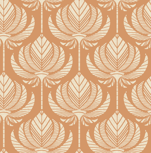 Palmier Orange Lotus Fan Wallpaper by A-Street Prints Designer Seychelles Covers about 56.4 square feet 20.5-in by 33-ft long roll Unpasted 10.4 - Swanky Fabrics - Palmier Orange Lotus Fan Wallpaper by A-Street Prints Designer Seychelles Covers about 56.4 square feet 20.5-in by 33-ft long roll Unpasted 10.4 - Swanky Fabrics -