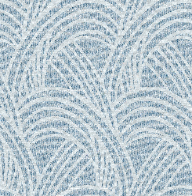 Farrah Blue Geometric Wallpaper by A-Street Prints Designer Scott Living II Covers about 56.4 square feet 20.5-in by 33-ft long roll Unpasted 20.9 - Swanky Fabrics -