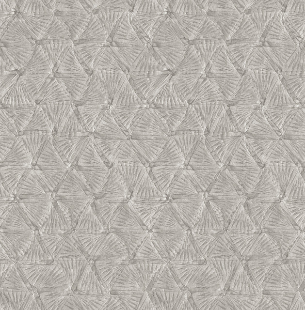 Wright Pewter Textured Triangle Wallpaper by A-Street Prints Designer Revival Covers about 56.4 square feet 20.5-in by 33-ft long roll Unpasted 20.9 - Swanky Fabrics - Wright Pewter Textured Triangle Wallpaper by A-Street Prints Designer Revival Covers about 56.4 square feet 20.5-in by 33-ft long roll Unpasted 20.9 - Swanky Fabrics -