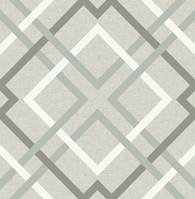 Saltire Emile Taupe Lattice Wallpaper by A-Street Prints Designer Perennial Covers about 56.4 square feet 20.5-in by 33-ft long roll Unpasted 20.9 - Swanky Fabrics - Saltire Emile Taupe Lattice Wallpaper by A-Street Prints Designer Perennial Covers about 56.4 square feet 20.5-in by 33-ft long roll Unpasted 20.9 - Swanky Fabrics -