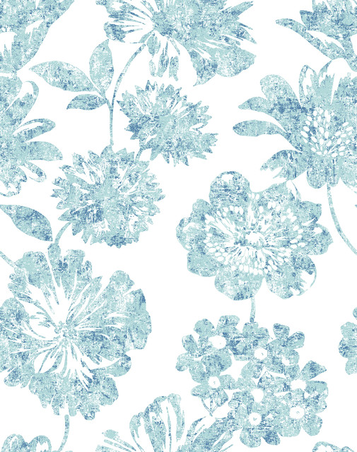 Folia Blue Floral Wallpaper by A-Street Prints Designer Perennial Covers about 56.4 square feet 20.5-in by 33-ft long roll Unpasted 26 - Swanky Fabrics - Folia Blue Floral Wallpaper by A-Street Prints Designer Perennial Covers about 56.4 square feet 20.5-in by 33-ft long roll Unpasted 26 - Swanky Fabrics -
