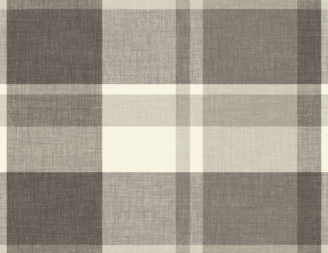 Madaket Charcoal Plaid Wallpaper by A-Street Prints Designer Newport Covers about 60.8 square feet 27-in by 27-ft long roll Unpasted 20.9 - Swanky Fabrics -