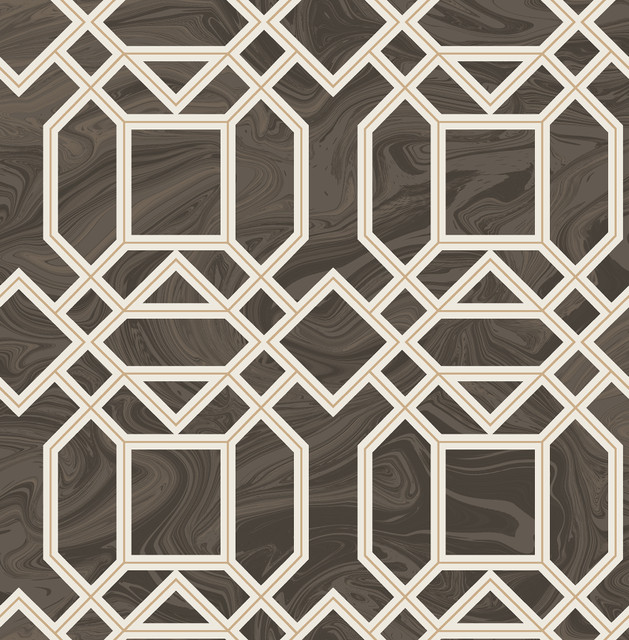 Daphne Brown Trellis Wallpaper by A-Street Prints Designer Moonlight Covers about 56.4 square feet 20.5-in by 33-ft long roll Unpasted 10.4 - Swanky Fabrics - Daphne Brown Trellis Wallpaper by A-Street Prints Designer Moonlight Covers about 56.4 square feet 20.5-in by 33-ft long roll Unpasted 10.4 - Swanky Fabrics -