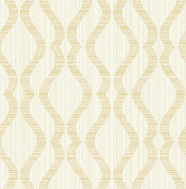 Yves Champagne Ogee Wallpaper by Advantage Designer Metallic Covers about 56.4 square feet 20.5-in by 33-ft long roll Unpasted 10.4 - Swanky Fabrics - Yves Champagne Ogee Wallpaper by Advantage Designer Metallic Covers about 56.4 square feet 20.5-in by 33-ft long roll Unpasted 10.4 - Swanky Fabrics -