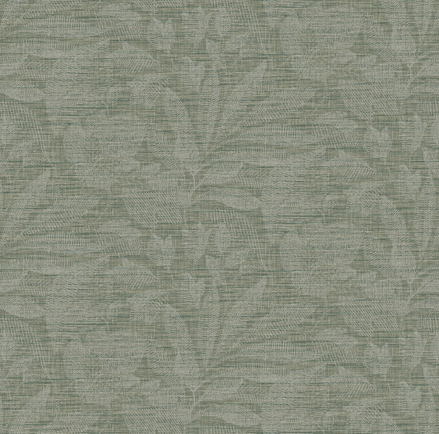 Lei Jade Leaf Wallpaper by A-Street Prints Designer Loom Covers about 60.8 square feet 27-in by 27-ft long roll Unpasted 27 - Swanky Fabrics - Lei Jade Leaf Wallpaper by A-Street Prints Designer Loom Covers about 60.8 square feet 27-in by 27-ft long roll Unpasted 27 - Swanky Fabrics -