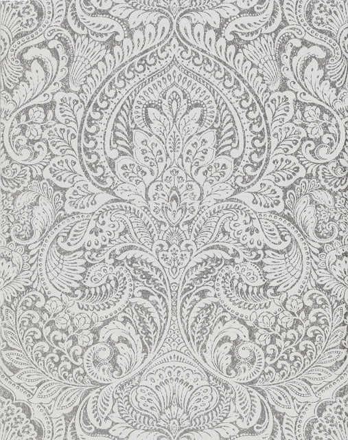 Artemis Silver Damask Wallpaper by A-Street Prints Designer Grey Resource Covers about 57.5 square feet 20.9-in by 33-ft long roll Unpasted 25.2 - Swanky Fabrics - Artemis Silver Damask Wallpaper by A-Street Prints Designer Grey Resource Covers about 57.5 square feet 20.9-in by 33-ft long roll Unpasted 25.2 - Swanky Fabrics -