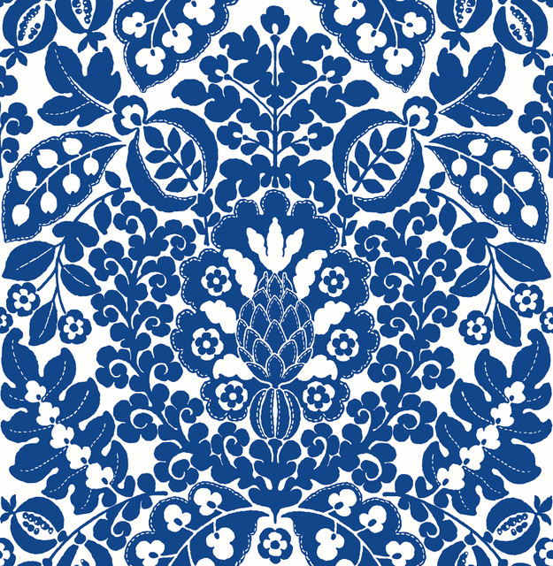 Marni Blue Fruit Damask Wallpaper by A-Street Prints Designer Happy Covers about 56.4 square feet 20.5-in by 33-ft long roll Unpasted 20.9 - Swanky Fabrics - Marni Blue Fruit Damask Wallpaper by A-Street Prints Designer Happy Covers about 56.4 square feet 20.5-in by 33-ft long roll Unpasted 20.9 - Swanky Fabrics -