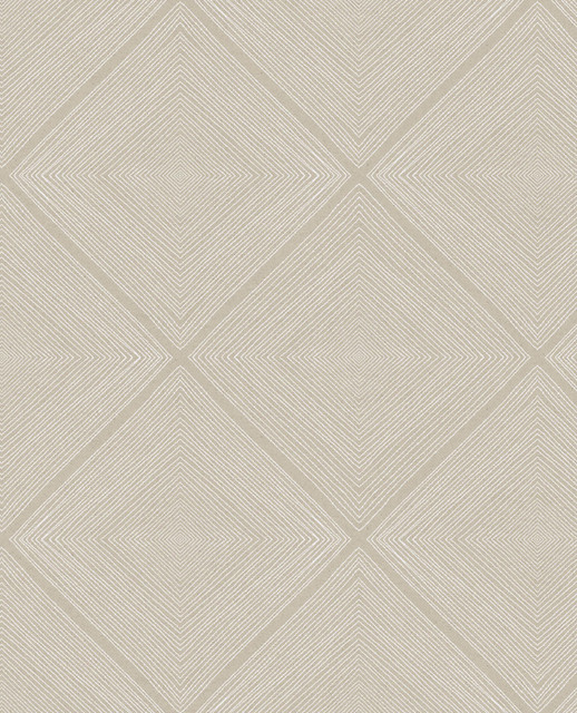 Aries Taupe Geometric Wallpaper by Eijffinger Designer Geonature Covers about 56.4 square feet 20.5-in by 33-ft long roll Unpasted 21 - Swanky Fabrics -