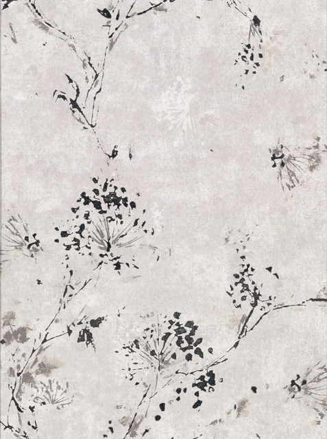 Misty Grey Distressed Dandelion Wallpaper by Brewster Designer Fresh Start Kitchen & Bath Covers about 60.8 square feet 27-in by 27-ft long roll Unpasted 12.6 - Swanky Fabrics - Misty Grey Distressed Dandelion Wallpaper by Brewster Designer Fresh Start Kitchen & Bath Covers about 60.8 square feet 27-in by 27-ft long roll Unpasted 12.6 - Swanky Fabrics -