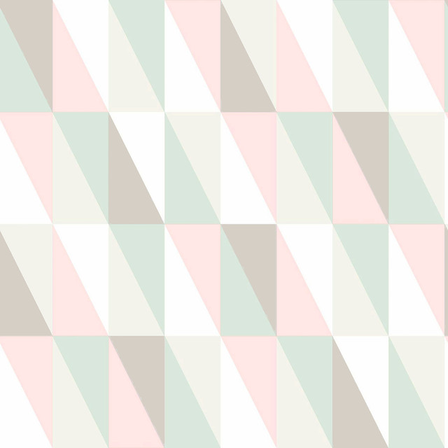 Inez Pastel Geometric Wallpaper by Chesapeake Designer Fable Covers about 57.5 square feet 20.9-in by 33-ft long roll Unpasted 20.9 - Swanky Fabrics -