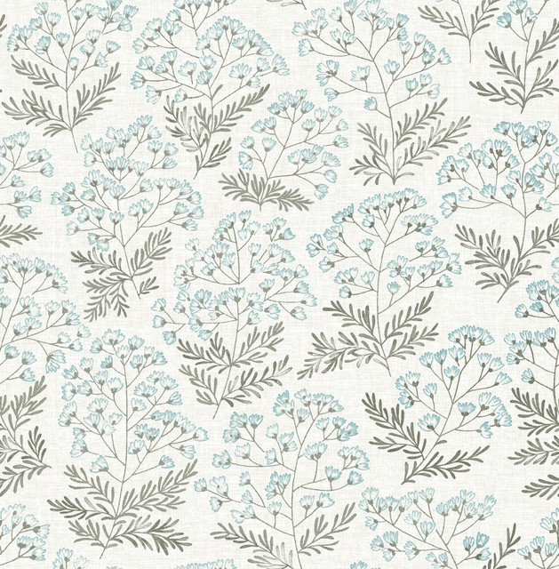 Floret Blue Floral Wallpaper by A-Street Prints Designer Equinox Covers about 56.4 square feet 20.5-in by 33-ft long roll Unpasted 20.9 - Swanky Fabrics - Floret Blue Floral Wallpaper by A-Street Prints Designer Equinox Covers about 56.4 square feet 20.5-in by 33-ft long roll Unpasted 20.9 - Swanky Fabrics -
