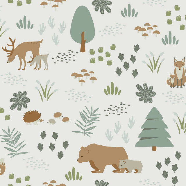 Finola Moss Bears Wallpaper by Chesapeake Designer Fable Covers about 57.5 square feet 20.9-in by 33-ft long roll Unpasted 10.4 - Swanky Fabrics - Finola Moss Bears Wallpaper by Chesapeake Designer Fable Covers about 57.5 square feet 20.9-in by 33-ft long roll Unpasted 10.4 - Swanky Fabrics -
