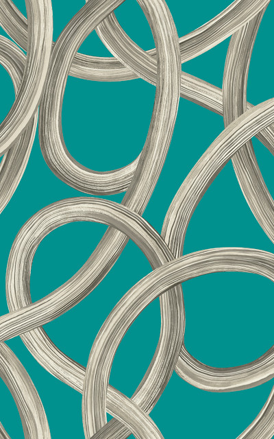 Calix Turquoise Twisted Geo Wallpaper by ohpopsi Designer Concept Covers about 54.2 square feet 19.7-in by 33-ft long roll Unpasted 31.5 - Swanky Fabrics - Calix Turquoise Twisted Geo Wallpaper by ohpopsi Designer Concept Covers about 54.2 square feet 19.7-in by 33-ft long roll Unpasted 31.5 - Swanky Fabrics -