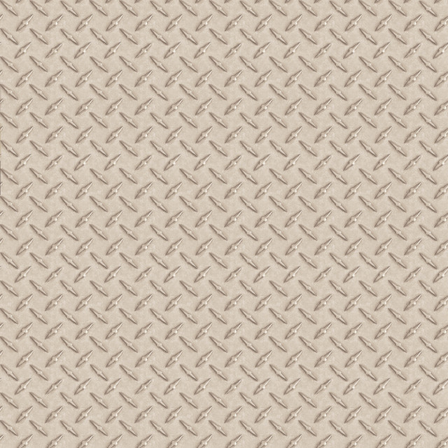 Gridlock Grey Faux Diamond Plate Wallpaper by Chesapeake Designer Boy's Rock Covers about 56.4 square feet 20.5-in by 33-ft long roll Prepasted 20.5 - Swanky Fabrics -