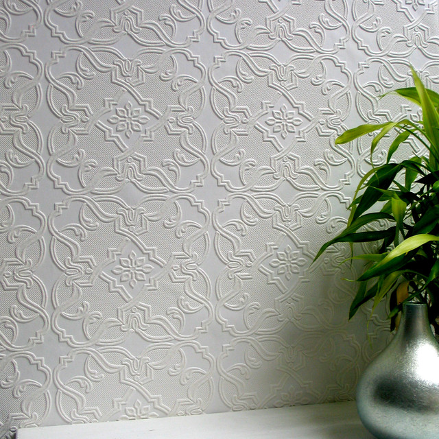 Maxwell White Paintable Textured Vinyl Wallpaper by Brewster Designer Anaglypta X Covers about 57.5 square feet 20.9-in by 33-ft long roll Unpasted 6.3 - Swanky Fabrics - Maxwell White Paintable Textured Vinyl Wallpaper by Brewster Designer Anaglypta X Covers about 57.5 square feet 20.9-in by 33-ft long roll Unpasted 6.3 - Swanky Fabrics -