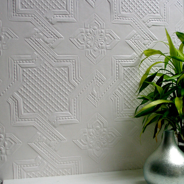 Seymour White Paintable Supaglypta Wallpaper by Brewster Designer Anaglypta X Covers about 56.4 square feet 20.5-in by 33-ft long roll Unpasted 10.5 - Swanky Fabrics - Seymour White Paintable Supaglypta Wallpaper by Brewster Designer Anaglypta X Covers about 56.4 square feet 20.5-in by 33-ft long roll Unpasted 10.5 - Swanky Fabrics -