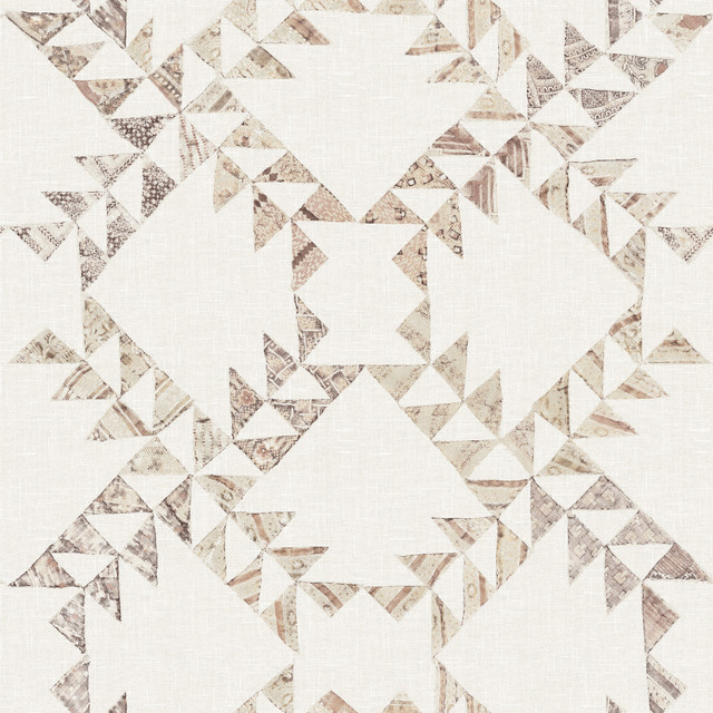 Scrap Quilt Brown Wallpaper by Chesapeake Designer Yellowstone Covers about 56.4 square feet 20.5-in by 33-ft long roll Prepasted 20.5 - Swanky Fabrics - Scrap Quilt Brown Wallpaper by Chesapeake Designer Yellowstone Covers about 56.4 square feet 20.5-in by 33-ft long roll Prepasted 20.5 - Swanky Fabrics -