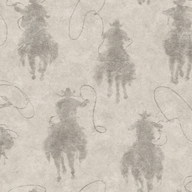 Stockman Silhouette Grey Wallpaper by Chesapeake Designer Yellowstone Covers about 56.4 square feet 20.5-in by 33-ft long roll Prepasted 20.5 - Swanky Fabrics - Stockman Silhouette Grey Wallpaper by Chesapeake Designer Yellowstone Covers about 56.4 square feet 20.5-in by 33-ft long roll Prepasted 20.5 - Swanky Fabrics -