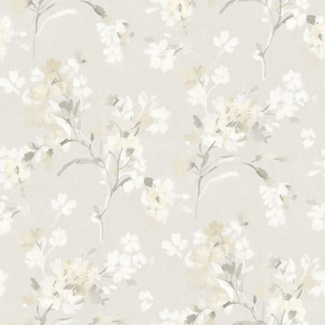 Azalea Neutral Floral Branches Wallpaper by Chesapeake Designer Wildflower Covers about 56.4 square feet 20.5-in by 33-ft long roll Prepasted 20.5 - Swanky Fabrics - Azalea Neutral Floral Branches Wallpaper by Chesapeake Designer Wildflower Covers about 56.4 square feet 20.5-in by 33-ft long roll Prepasted 20.5 - Swanky Fabrics -