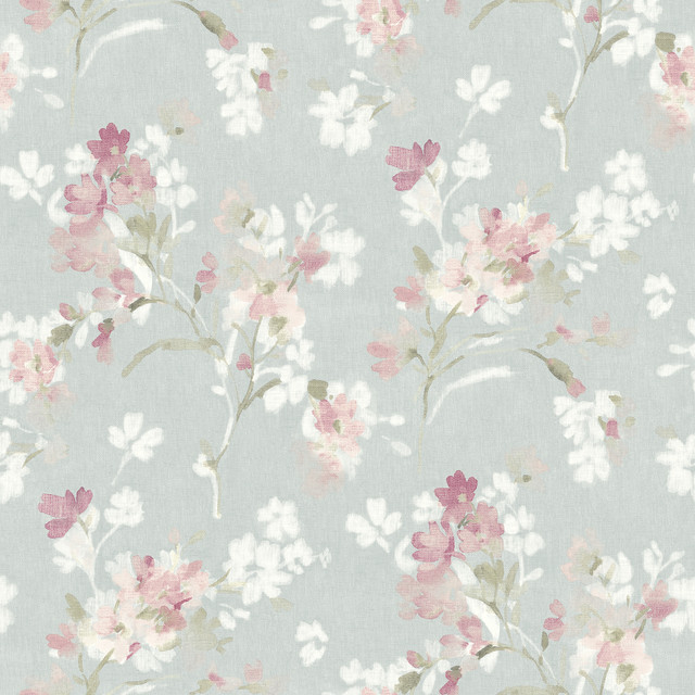 Azalea Fuchsia Floral Branches Wallpaper by Chesapeake Designer Wildflower Covers about 56.4 square feet 20.5-in by 33-ft long roll Prepasted 20.5 - Swanky Fabrics - Azalea Fuchsia Floral Branches Wallpaper by Chesapeake Designer Wildflower Covers about 56.4 square feet 20.5-in by 33-ft long roll Prepasted 20.5 - Swanky Fabrics -