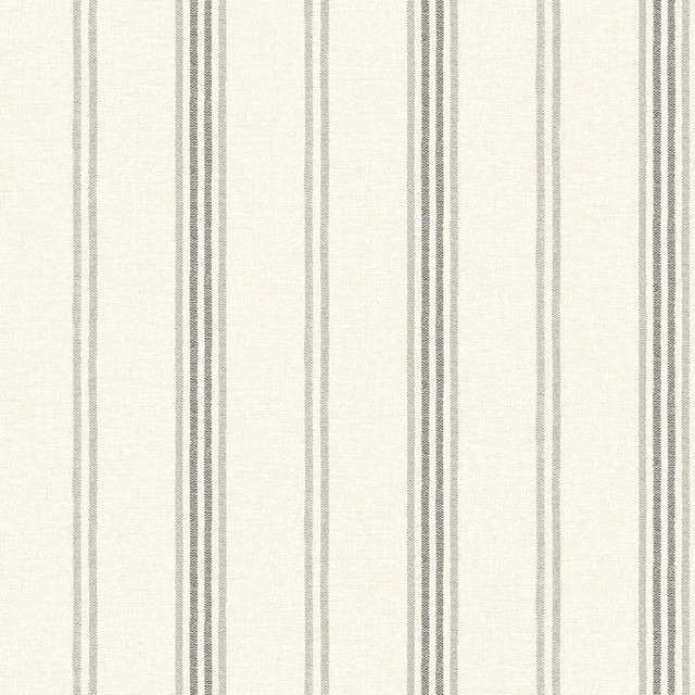 Lovage Charcoal Linen Stripe Wallpaper by Chesapeake Designer Wildflower Covers about 56.4 square feet 20.5-in by 33-ft long roll Prepasted 0 - Swanky Fabrics - Lovage Charcoal Linen Stripe Wallpaper by Chesapeake Designer Wildflower Covers about 56.4 square feet 20.5-in by 33-ft long roll Prepasted 0 - Swanky Fabrics -