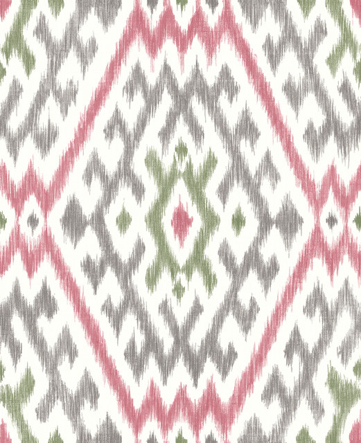 Solola Fuchsia Ikat Wallpaper by A-Street Prints Designer Harmony Covers about 56.4 square feet 20.5-in by 33-ft long roll Unpasted 25.2 - Swanky Fabrics - Solola Fuchsia Ikat Wallpaper by A-Street Prints Designer Harmony Covers about 56.4 square feet 20.5-in by 33-ft long roll Unpasted 25.2 - Swanky Fabrics -