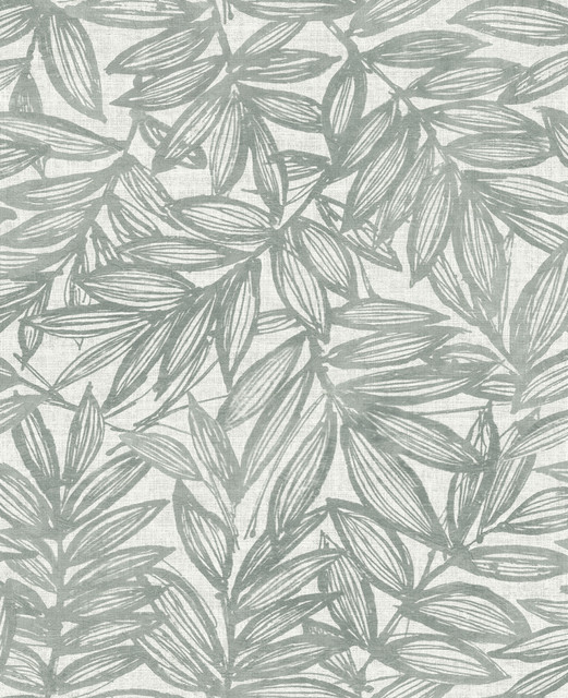 Rhythmic Grey Leaf Wallpaper by A-Street Prints Designer Harmony Covers about 56.4 square feet 20.5-in by 33-ft long roll Unpasted 12.6 - Swanky Fabrics - Rhythmic Grey Leaf Wallpaper by A-Street Prints Designer Harmony Covers about 56.4 square feet 20.5-in by 33-ft long roll Unpasted 12.6 - Swanky Fabrics -