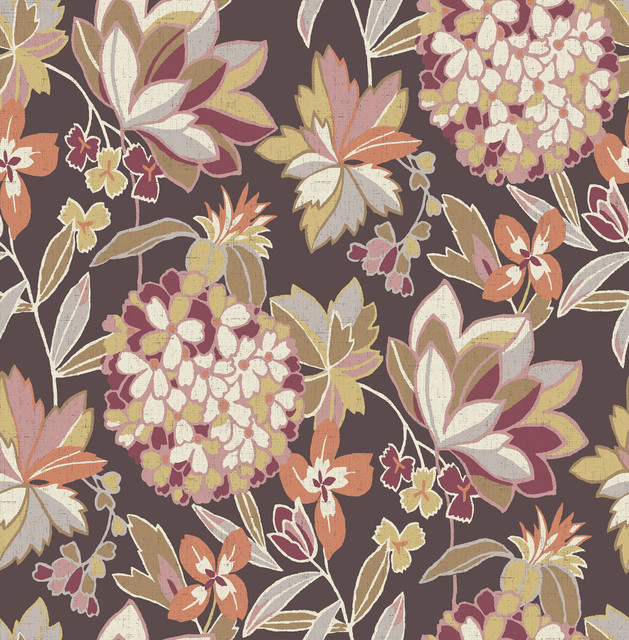 Valdivian Honey Floral Wallpaper by A-Street Prints Designer Harmony Covers about 56.4 square feet 20.5-in by 33-ft long roll Unpasted 20.86 - Swanky Fabrics - Valdivian Honey Floral Wallpaper by A-Street Prints Designer Harmony Covers about 56.4 square feet 20.5-in by 33-ft long roll Unpasted 20.86 - Swanky Fabrics -
