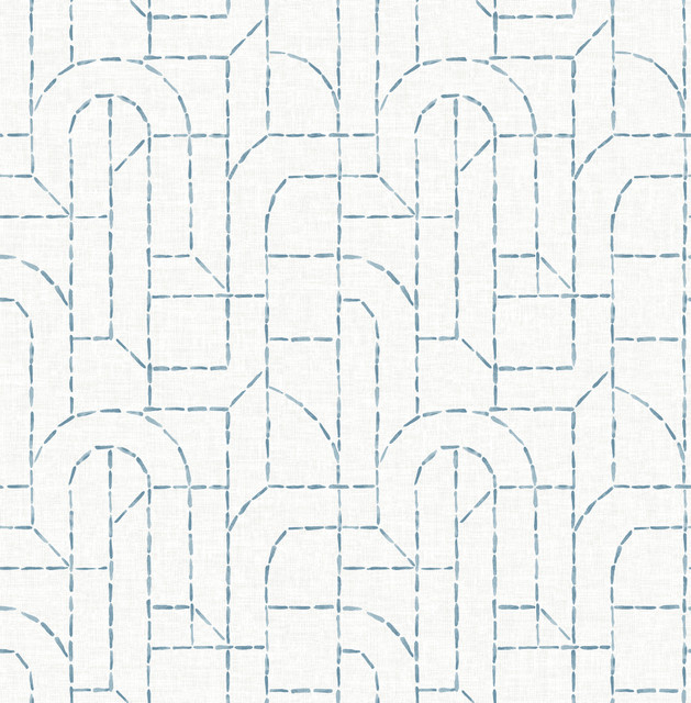 Integrity Blue Arched Outlines Wallpaper by A-Street Prints Designer Harmony Covers about 56.4 square feet 20.5-in by 33-ft long roll Unpasted 20.86 - Swanky Fabrics - Integrity Blue Arched Outlines Wallpaper by A-Street Prints Designer Harmony Covers about 56.4 square feet 20.5-in by 33-ft long roll Unpasted 20.86 - Swanky Fabrics -