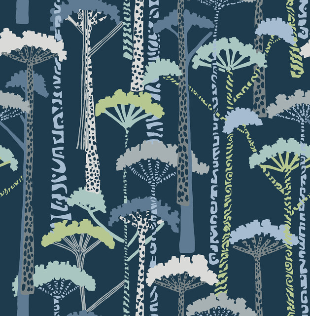 Unify Indigo Forest Wallpaper by A-Street Prints Designer Harmony Covers about 56.4 square feet 20.5-in by 33-ft long roll Unpasted 20.86 - Swanky Fabrics - Unify Indigo Forest Wallpaper by A-Street Prints Designer Harmony Covers about 56.4 square feet 20.5-in by 33-ft long roll Unpasted 20.86 - Swanky Fabrics -