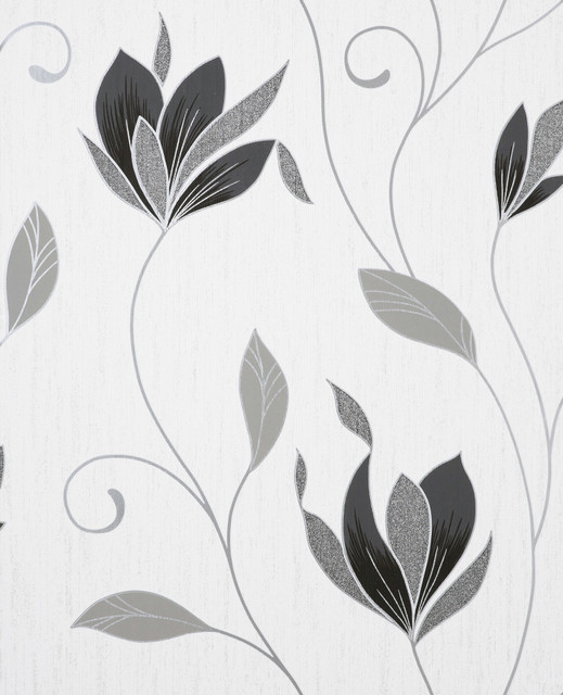 Synergy Black Floral Wallpaper by Fine Decor Designer Medley Covers about 56.4 square feet 20.5-in by 33-ft long roll Unpasted 25.2 - Swanky Fabrics - Synergy Black Floral Wallpaper by Fine Decor Designer Medley Covers about 56.4 square feet 20.5-in by 33-ft long roll Unpasted 25.2 - Swanky Fabrics -