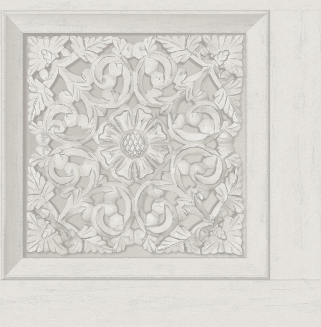 Albie Dove Carved Panel Wallpaper by Fine Decor Designer Medley Covers about 56.4 square feet 20.5-in by 33-ft long roll Unpasted 20.9 - Swanky Fabrics - Albie Dove Carved Panel Wallpaper by Fine Decor Designer Medley Covers about 56.4 square feet 20.5-in by 33-ft long roll Unpasted 20.9 - Swanky Fabrics -