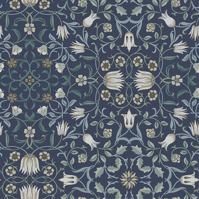 No 1 Holland Park Blue Floral Wallpaper by A-Street Prints Designer Hidden Treasures Covers about 57.5 square feet 20.9-in by 33-ft long roll Unpasted 20.9 - Swanky Fabrics - No 1 Holland Park Blue Floral Wallpaper by A-Street Prints Designer Hidden Treasures Covers about 57.5 square feet 20.9-in by 33-ft long roll Unpasted 20.9 - Swanky Fabrics -