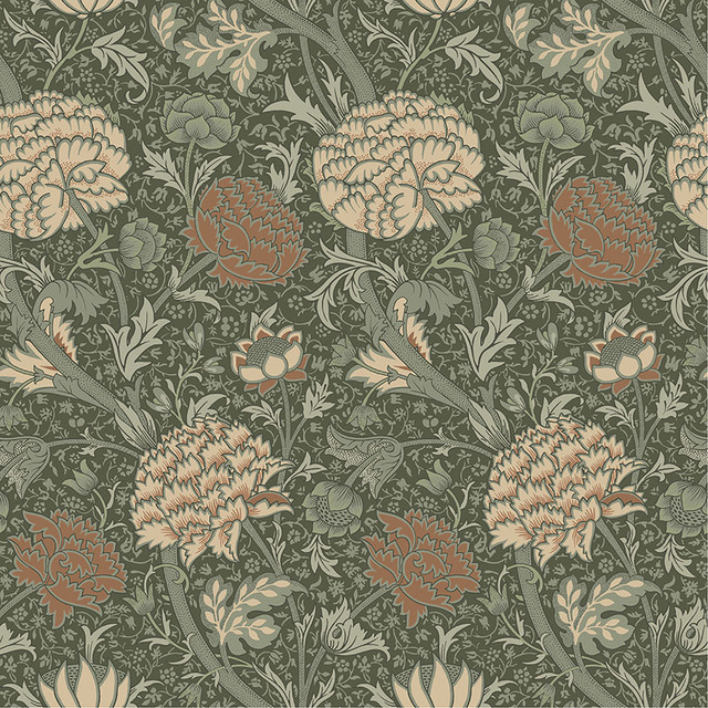 Cray Sea Green Floral Trail Wallpaper by A-Street Prints Designer Hidden Treasures Covers about 57.5 square feet 20.9-in by 33-ft long roll Unpasted 20.9 - Swanky Fabrics -