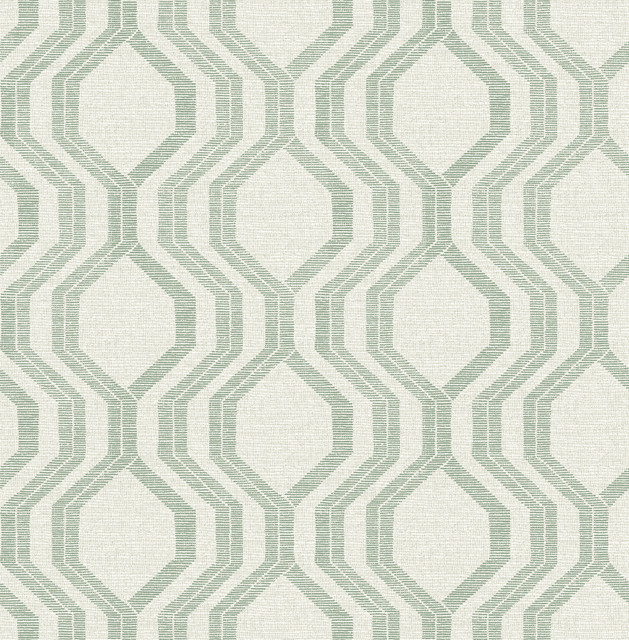 Burton Green Modern Ogee Wallpaper by A-Street Prints Designer Solace Covers about 56.4 square feet 20.5-in by 33-ft long roll Unpasted 20.86 - Swanky Fabrics - Burton Green Modern Ogee Wallpaper by A-Street Prints Designer Solace Covers about 56.4 square feet 20.5-in by 33-ft long roll Unpasted 20.86 - Swanky Fabrics -