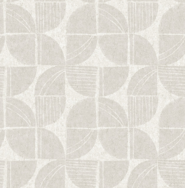 Baxter Bone Semicircle Mosaic Wallpaper by A-Street Prints Designer Solace Covers about 56.4 square feet 20.5-in by 33-ft long roll Unpasted 20.86 - Swanky Fabrics - Baxter Bone Semicircle Mosaic Wallpaper by A-Street Prints Designer Solace Covers about 56.4 square feet 20.5-in by 33-ft long roll Unpasted 20.86 - Swanky Fabrics -