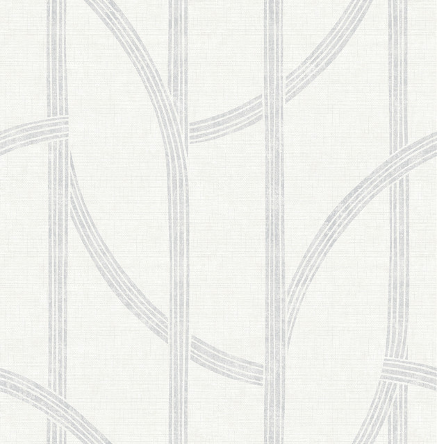 Harlow Silver Curved Contours Wallpaper by A-Street Prints Designer Solace Covers about 56.4 square feet 20.5-in by 33-ft long roll Unpasted 20.86 - Swanky Fabrics - Harlow Silver Curved Contours Wallpaper by A-Street Prints Designer Solace Covers about 56.4 square feet 20.5-in by 33-ft long roll Unpasted 20.86 - Swanky Fabrics -