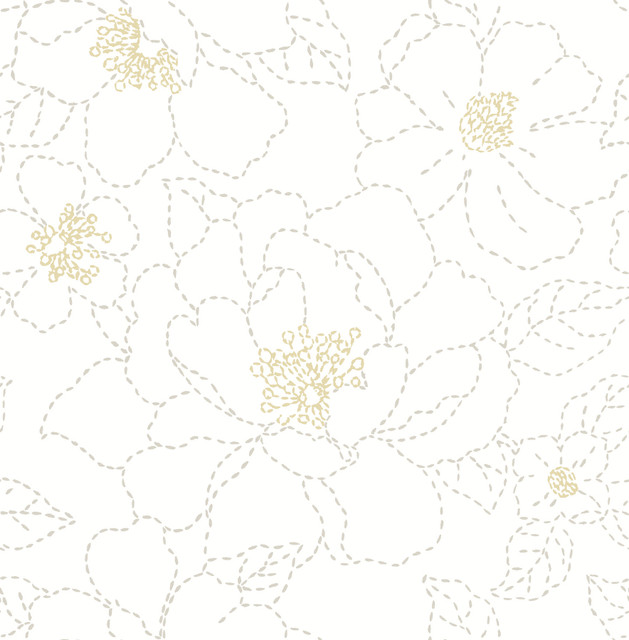 Gardena White Embroidered Floral Wallpaper by A-Street Prints Designer Terrace Covers about 56.4 square feet 20.5-in by 33-ft long roll Unpasted 20.86 - Swanky Fabrics - Gardena White Embroidered Floral Wallpaper by A-Street Prints Designer Terrace Covers about 56.4 square feet 20.5-in by 33-ft long roll Unpasted 20.86 - Swanky Fabrics -
