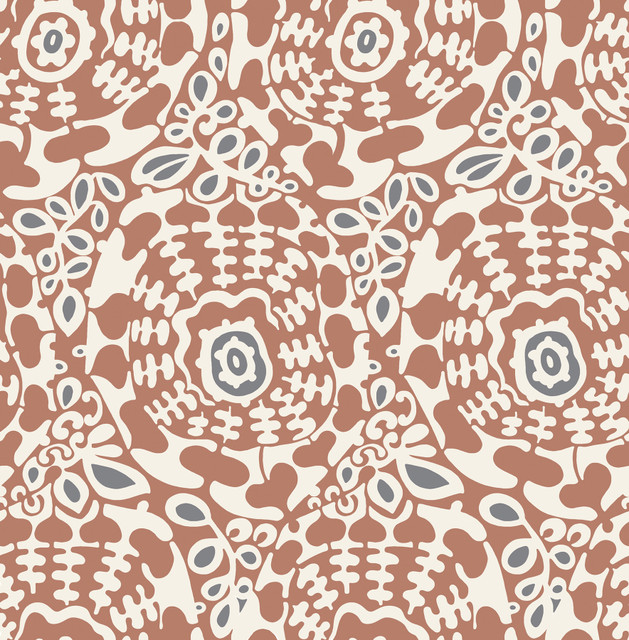 Divine Rust Abstract Medallion Wallpaper by A-Street Prints Designer Terrace Covers about 56.4 square feet 20.5-in by 33-ft long roll Unpasted 20.86 - Swanky Fabrics - Divine Rust Abstract Medallion Wallpaper by A-Street Prints Designer Terrace Covers about 56.4 square feet 20.5-in by 33-ft long roll Unpasted 20.86 - Swanky Fabrics -