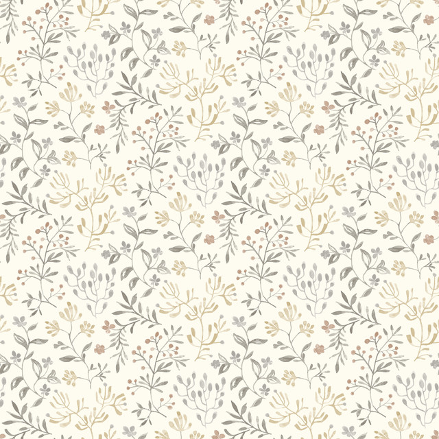 Tarragon Grey Dainty Meadow Wallpaper by Chesapeake Designer Kinfolk Covers about 56.4 square feet 20.5-in by 33-ft long roll Prepasted 10.25 - Swanky Fabrics - Tarragon Grey Dainty Meadow Wallpaper by Chesapeake Designer Kinfolk Covers about 56.4 square feet 20.5-in by 33-ft long roll Prepasted 10.25 - Swanky Fabrics -