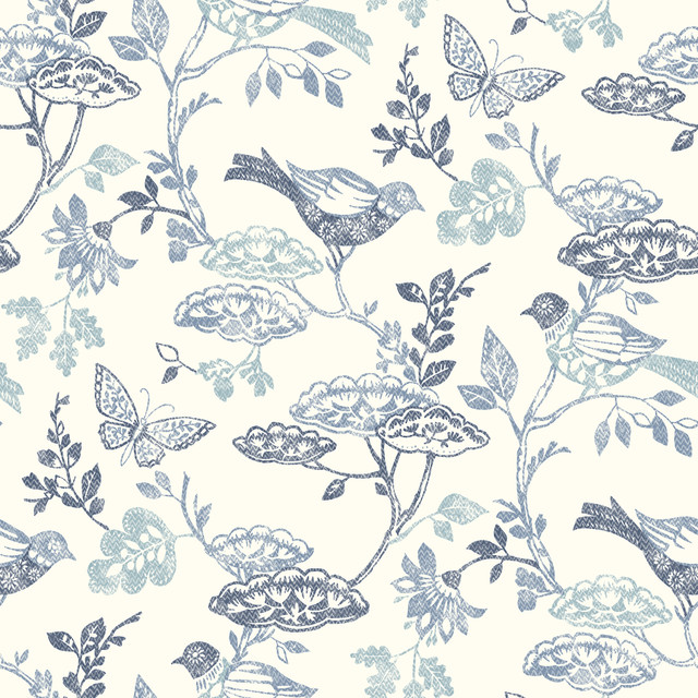 Malmo Blue Trail Wallpaper by Chesapeake Designer Kinfolk Covers about 56.4 square feet 20.5-in by 33-ft long roll Prepasted 20.5 - Swanky Fabrics - Malmo Blue Trail Wallpaper by Chesapeake Designer Kinfolk Covers about 56.4 square feet 20.5-in by 33-ft long roll Prepasted 20.5 - Swanky Fabrics -