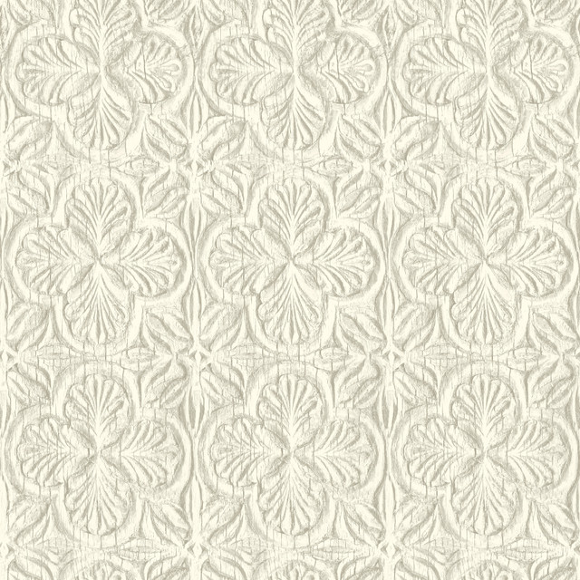 Karachi White Wooden Damask Wallpaper by Chesapeake Designer Kinfolk Covers about 56.4 square feet 20.5-in by 33-ft long roll Prepasted 20.5 - Swanky Fabrics - Karachi White Wooden Damask Wallpaper by Chesapeake Designer Kinfolk Covers about 56.4 square feet 20.5-in by 33-ft long roll Prepasted 20.5 - Swanky Fabrics -