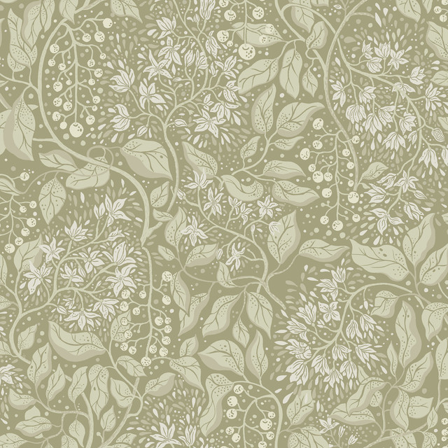 Turi Moss Twining Vines Wallpaper by A-Street Prints Designer Botanica Covers about 57.5 square feet 20.9-in by 33-ft long roll Unpasted 20.9 - Swanky Fabrics - Turi Moss Twining Vines Wallpaper by A-Street Prints Designer Botanica Covers about 57.5 square feet 20.9-in by 33-ft long roll Unpasted 20.9 - Swanky Fabrics -