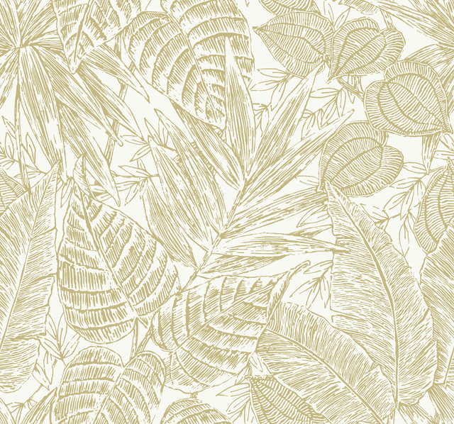 Brentwood Yellow Palm Leaves Wallpaper by A-Street Prints Designer Scott Living III Covers about 60.8 square feet 27-in by 27-ft long roll Unpasted 25.25 - Swanky Fabrics - Brentwood Yellow Palm Leaves Wallpaper by A-Street Prints Designer Scott Living III Covers about 60.8 square feet 27-in by 27-ft long roll Unpasted 25.25 - Swanky Fabrics -